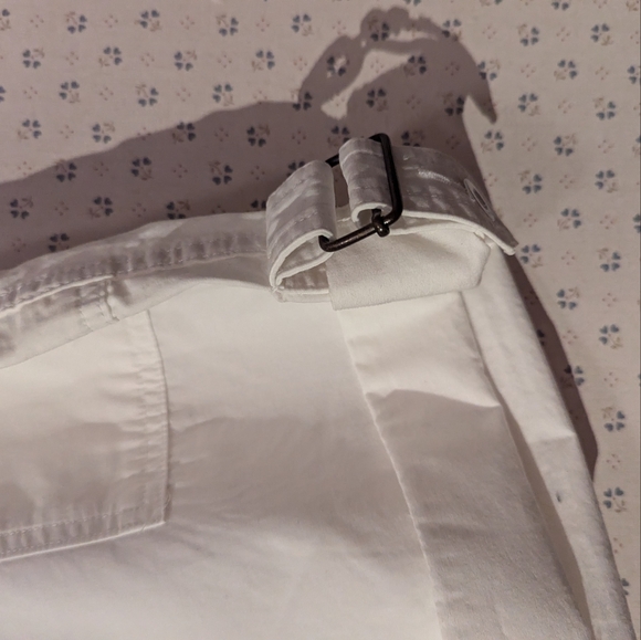 🤍 NWT Vintage Ralph Lauren Sport Women's White Cuffed Belted Shorts - Picture 4 of 13